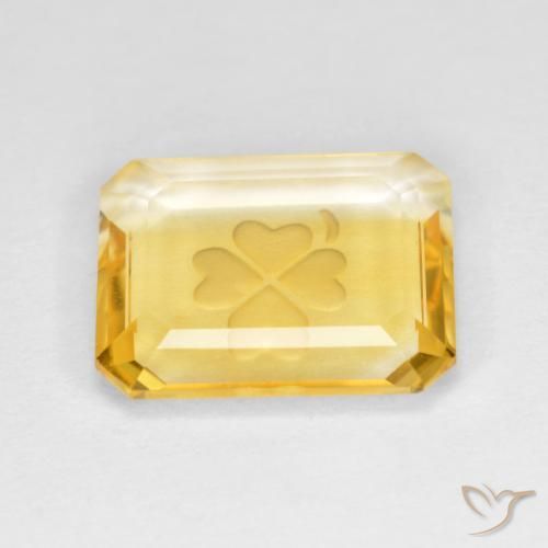 3.31克拉天然黄水晶，八边形，透明