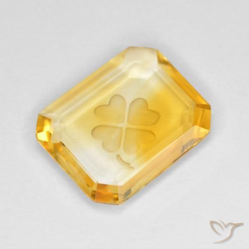 2.72ct 天然 中金 黄水晶, 祖母绿式切割, 透明
