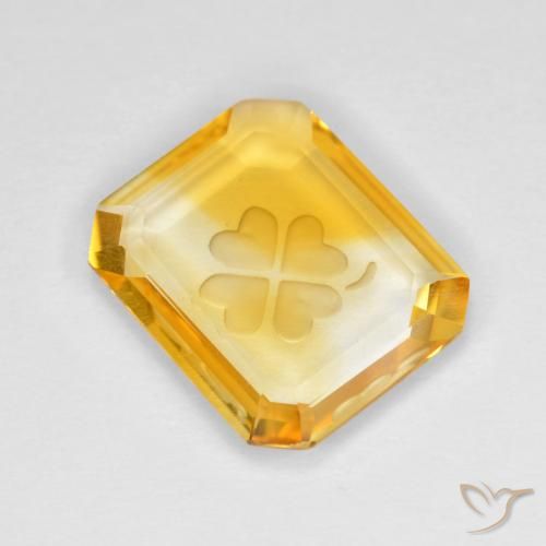 2.72克拉天然黄水晶，八边形，透明