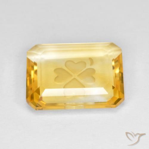 3.51克拉天然黄水晶，八边形，透明
