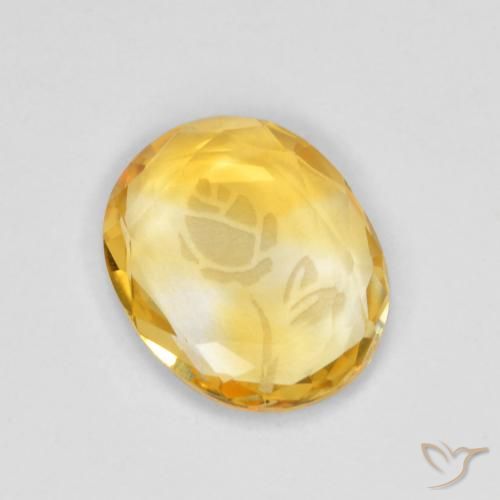 1.53ct 天然 亮金 黄水晶, 椭圆形, 透明