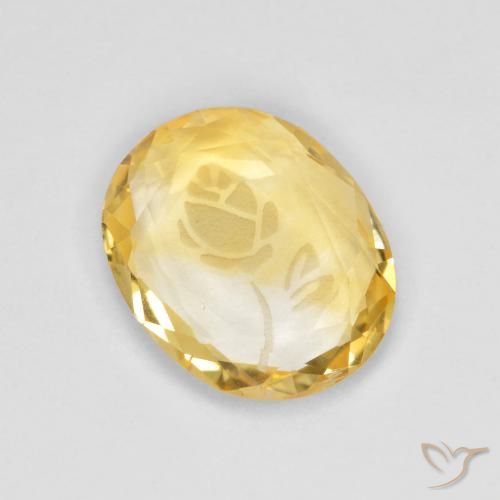 1.41ct 天然 黄金色 黄水晶, 椭圆形, 透明