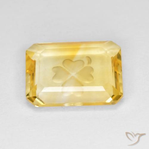 3.39克拉天然黄水晶，八边形，透明