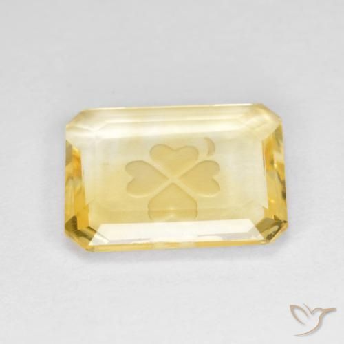 3.09克拉天然黄水晶，八边形，透明