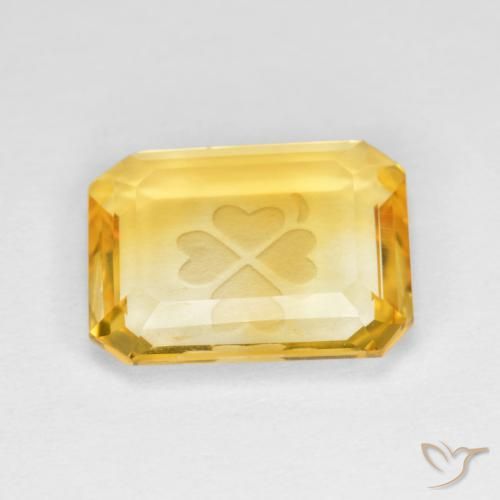 3.47克拉天然黄水晶，八边形，透明