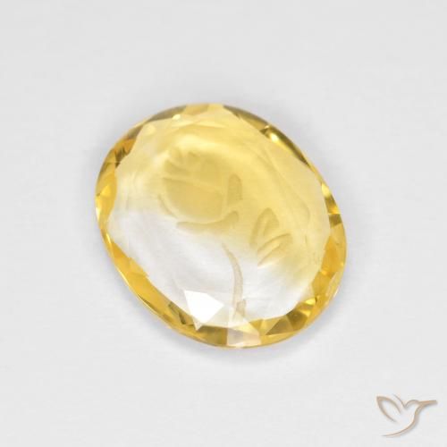 1.47ct 天然 金色 黄水晶, 椭圆形, 透明