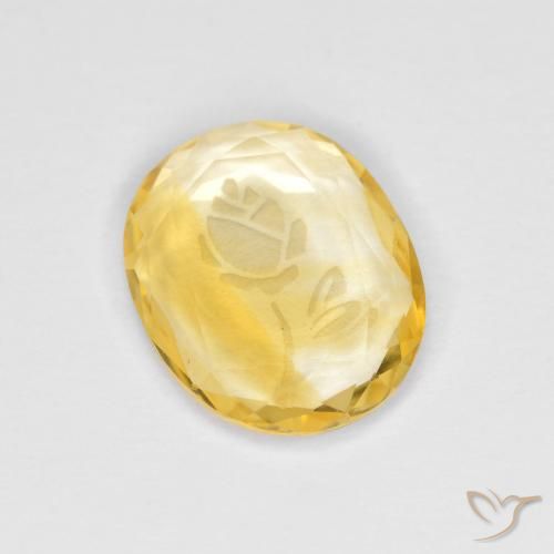 1.47ct 天然 金色 黄水晶, 椭圆形, 透明