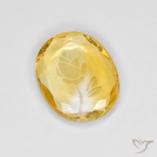 1.41ct 天然 金色 黄水晶, 椭圆形, 透明