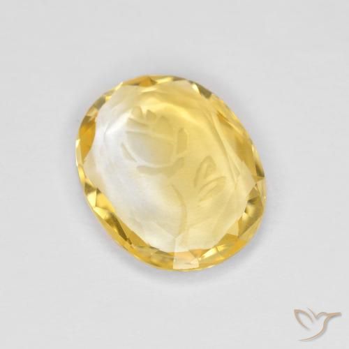 1.53ct 天然 金色 黄水晶, 椭圆形, 透明
