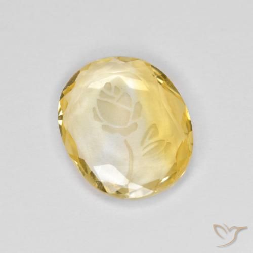 1.42ct 天然 金色 黄水晶, 椭圆形, 透明
