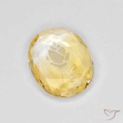 1.59ct 天然 亮金 黄水晶, 椭圆形, 透明