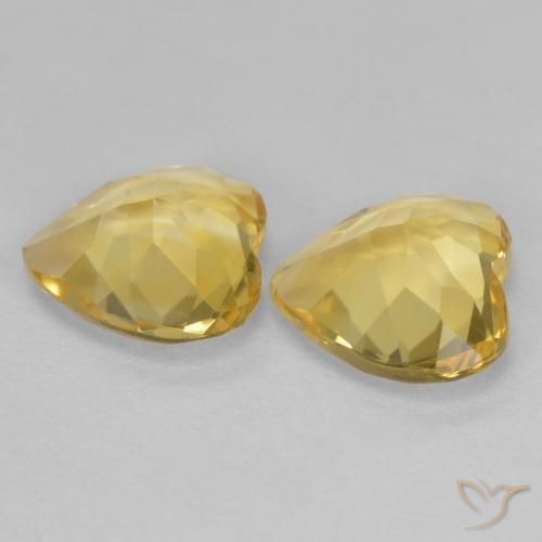 2.02克拉天然黄水晶，心形，VS