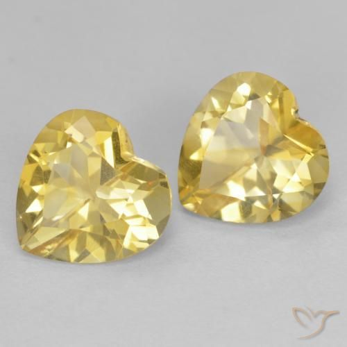 2.16克拉天然黄水晶，心形，VS