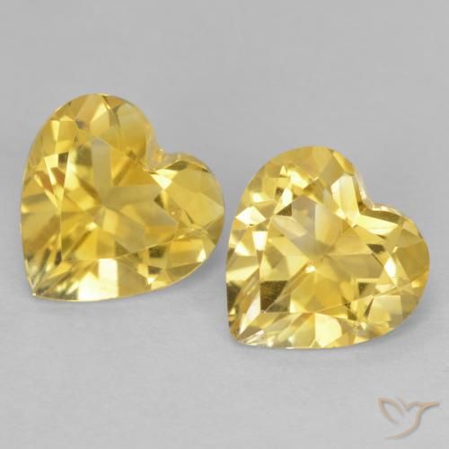 1.97ctw 天然 浅金黄色 黄水晶, 心形, VS