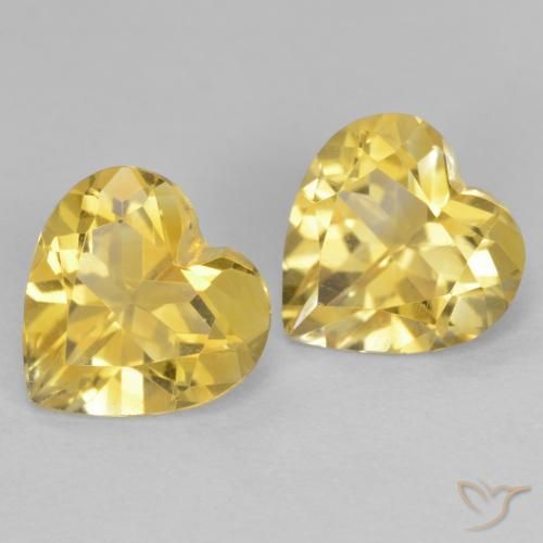 1.97克拉天然黄水晶，心形，VS