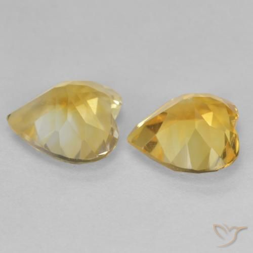 1.97克拉天然黄水晶，心形，VS