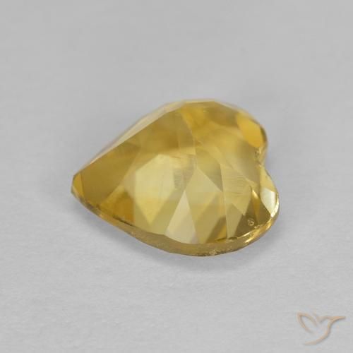 1.00克拉天然黄水晶，心形，VS