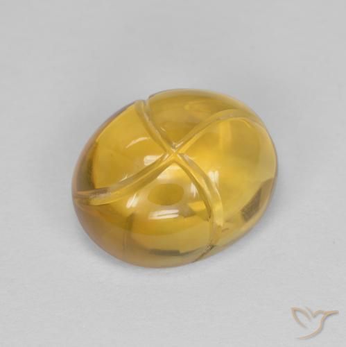 2.84克拉天然黄水晶，椭圆形，透明