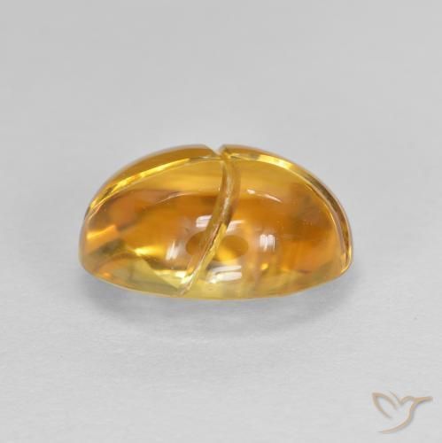 2.84克拉天然黄水晶，椭圆形，透明