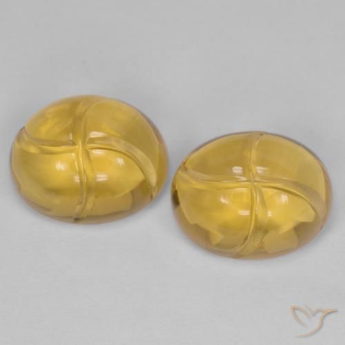 5.62ctw 天然 中金 黄水晶, 椭圆形, 透明