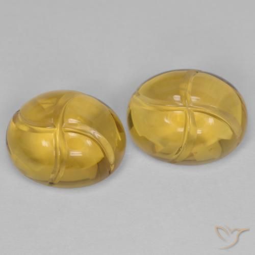 5.62克拉天然黄水晶，椭圆形，透明