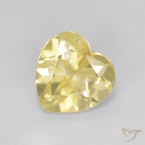 1.17ct 天然 亮金 黄水晶, 心形, VS