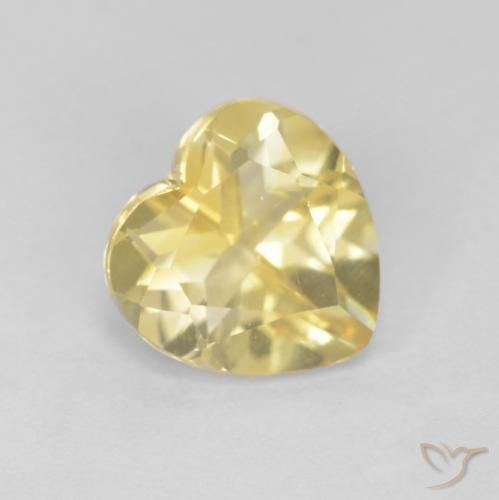 1.17克拉天然黄水晶，心形，VS