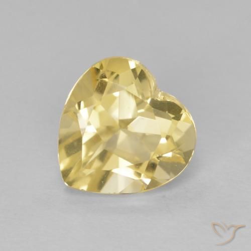 1.24ct 天然 金黄色 黄水晶, 心形, VS