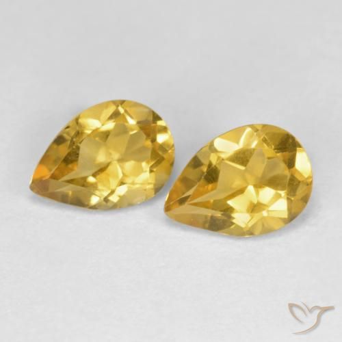 1.21ctw 天然 金橙色 黄水晶, 梨形, VS
