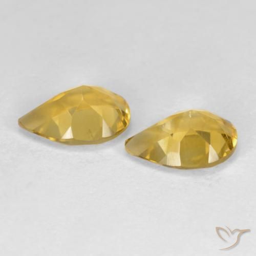 1.21克拉天然黄水晶，梨形，VS