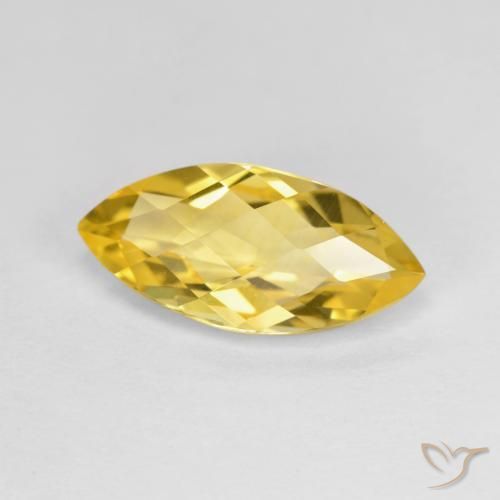 2.84ct 天然 金色 黄水晶, 榄尖形, VVS-VS
