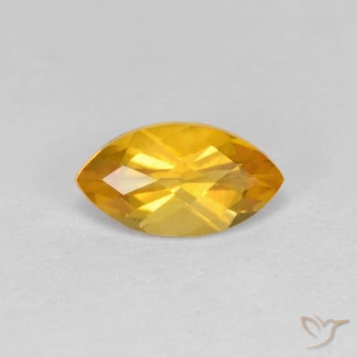 1.02ct 天然 深金橙色 黄水晶, 榄尖形, VS