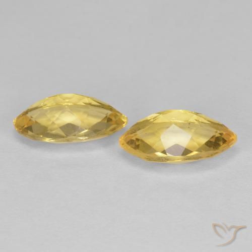 1.88克拉天然黄水晶，榄尖形，VS