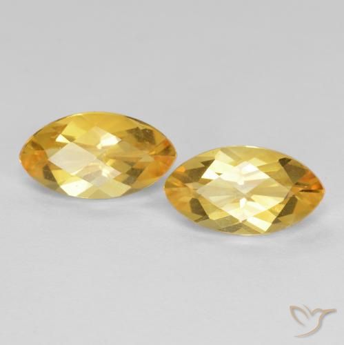1.96克拉天然黄水晶，榄尖形，VS