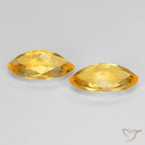 1.80克拉天然黄水晶，榄尖形，VS