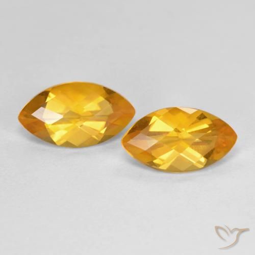 1.80克拉天然黄水晶，榄尖形，VS
