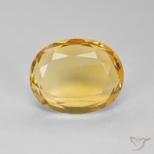 2.82ct 天然 金色 黄水晶, 椭圆形, VVS-VS