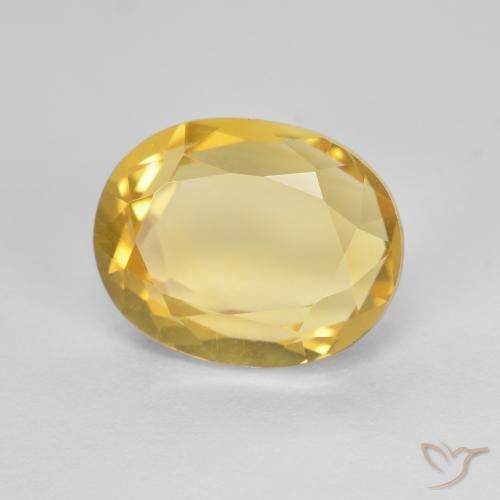 2.80克拉天然黄水晶，椭圆形，VVS-VS