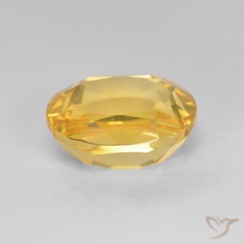 2.80克拉天然黄水晶，椭圆形，VVS-VS