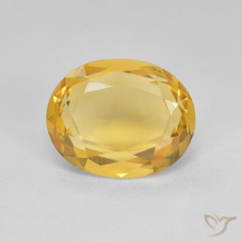 2.62ct 天然 金色 黄水晶, 椭圆形, VVS-VS