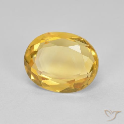 2.62克拉天然黄水晶，椭圆形，VVS-VS