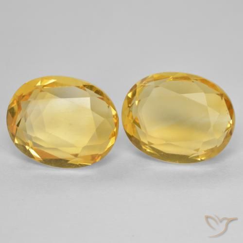 5.56克拉天然黄水晶，椭圆形，VVS-VS