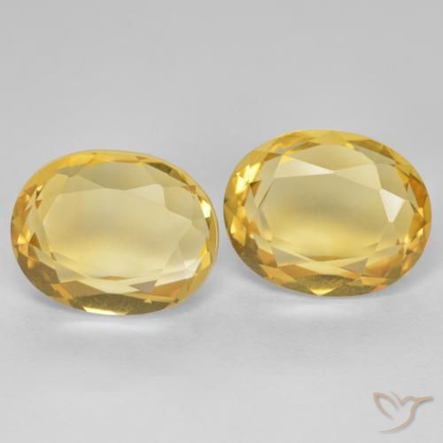 5.54克拉天然黄水晶，椭圆形，VVS-VS