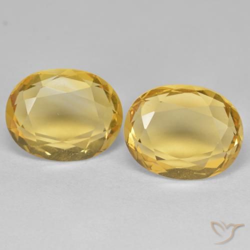 5.71ctw 天然 金橙色 黄水晶, 椭圆形, VVS-VS