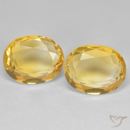 5.55ctw 天然 黄金色 黄水晶, 椭圆形, VVS-VS