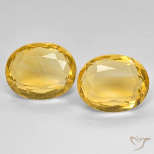5.68ctw 天然 深金 黄水晶, 椭圆形, VVS-VS