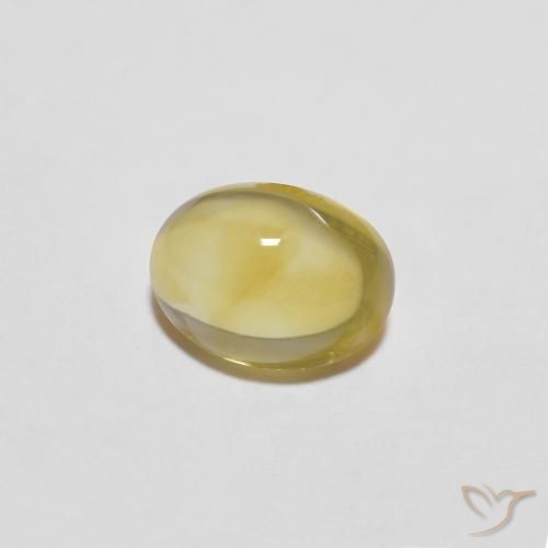 1.68克拉天然黄水晶，椭圆形，透明