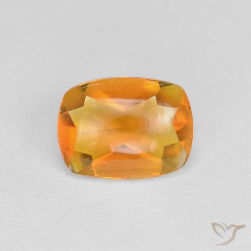 1.32ct 天然 中橙 黄水晶, 软垫, 透明