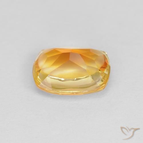 1.32克拉天然黄水晶，软垫，透明