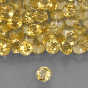 4.81天然金色黄水晶，圆形切割，3.53毫米，VVS-VS